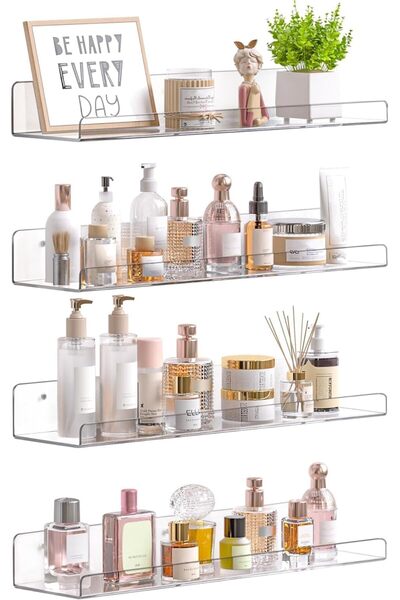 Generic Acrylic Wall Storage Shelves, 15 Inch Floating Bookshelves for Kids, ...