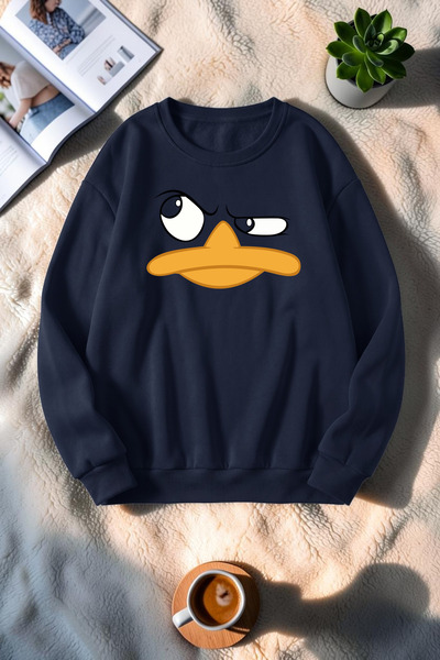 uyguntarz Unisex Duffy Printed Crew Neck Sweatshirt