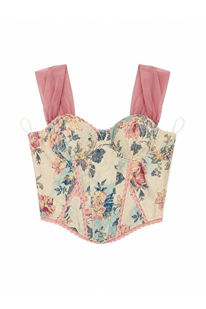 Bak'ap Corset cu model din tul, model prințesă, tendință premium