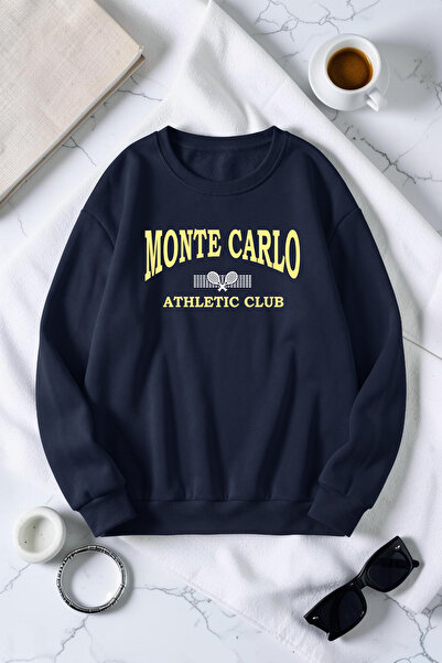 uyguntarz Unisex Monte Carlo Printed Crew Neck Sweatshirt