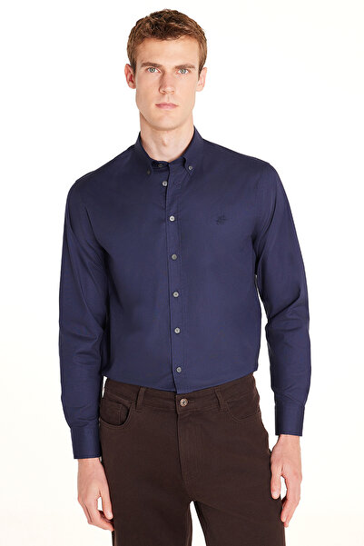 Ted Baker Lacivert Oxford Comfort Fit Gömlek