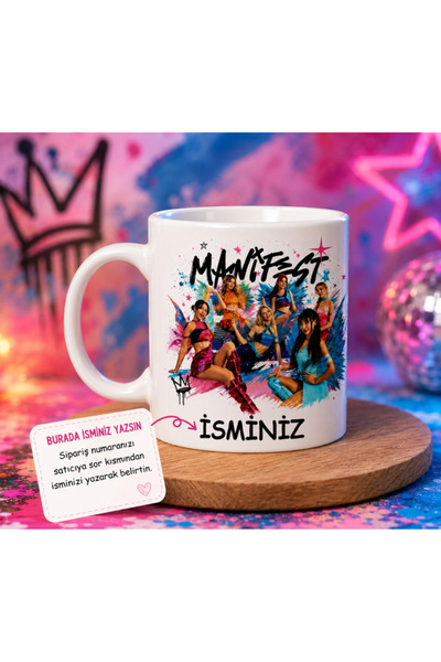 AION CASA Manifest Kızlar Kişiye Özel İsimli Kupa Bardak 2D Baskılı