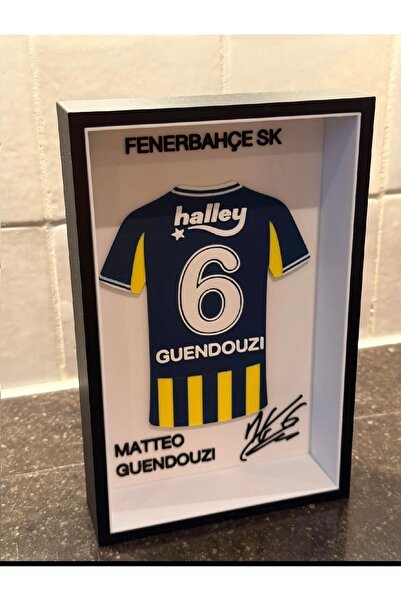 Genel Markalar Fenerbahçe Matteo Guendouzi 6 3D Kabartmalı Çerçeveli Forma Ta...