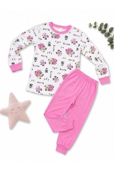Generic Brand Girls' Premium Combed Cotton Koala Patterned Long Sleeve Pajama...