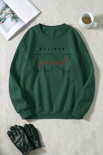 uyguntarz Unisex Inyourself Printed Crew Neck Sweatshirt