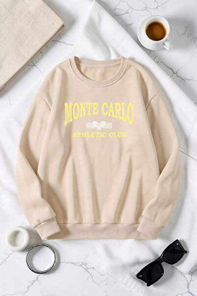 uyguntarz Unisex Monte Carlo Printed Crew Neck Sweatshirt