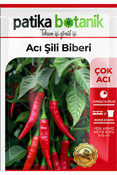 Patika Botanik 80 Adet Ata Tohumu Şili Biber