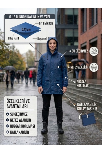 KL HOME Extra Durable Waterproof Raincoat 0.13 Micron