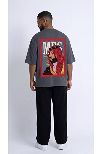 ZAVIXO Saudi Arabia Themed Arabian Portrait Large Back Print Graphic T-Shirt