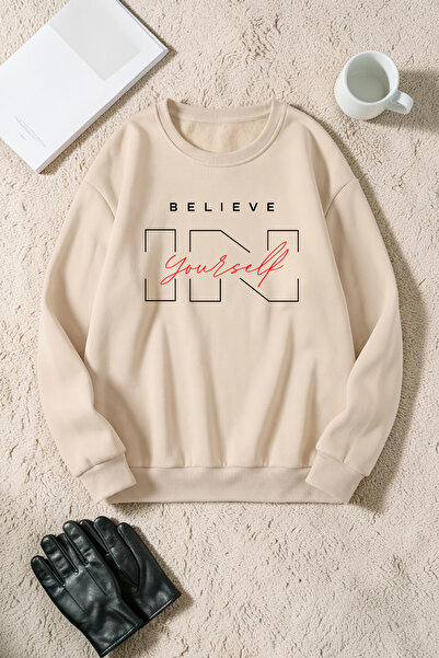uyguntarz Unisex Inyourself Printed Crew Neck Sweatshirt