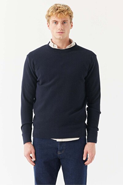 PAULMARK Men's Circular Neck Rice Knit Tricot Sweater Em2113