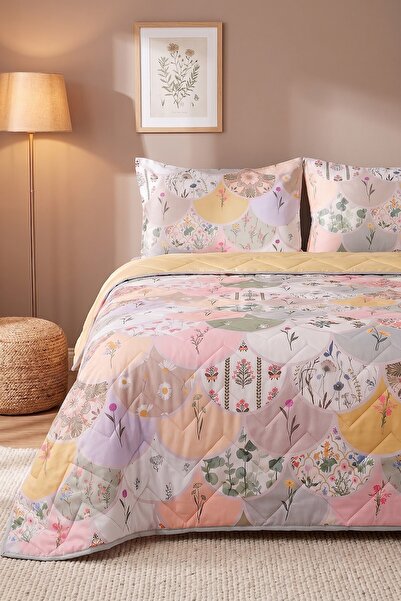 Rivaİstanbul Alora Double Cotton Quilted Pique & Bedspread