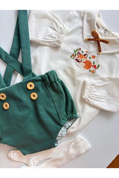 il mio bambino Handmade 100% Cotton Sonhabar Concept Baby Romper Set