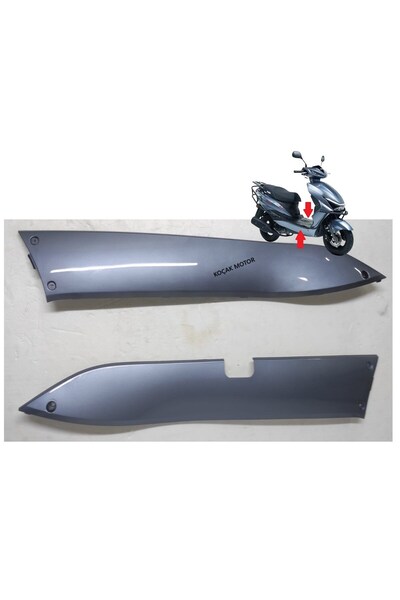 KOÇAK MOTOR Kuba Space 50 Alt Panel Sağ ve Sol Takım Gri ( Mavimsi )