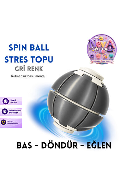 Spinner Ball Rulmansız SpinGo Stres Topu Bas-Çevir 3D Baskı Fidget Oyuncak 1 Adet