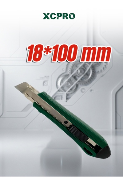 XCPRO Snap-Off Blade Knife, 18mm x 100mm Blade, Flat Push Button, Heavy Duty ...