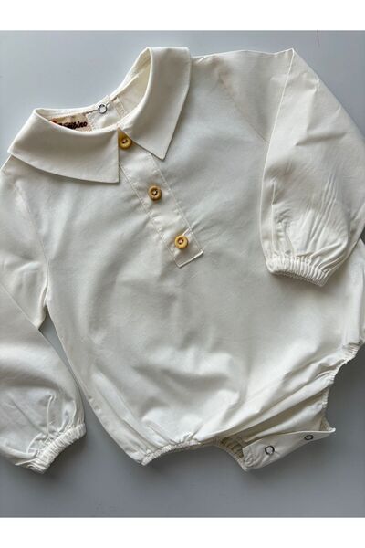 il mio bambino Handmade 100% Cotton Poplin Fabric Baby Boy Bodysuit Shirt