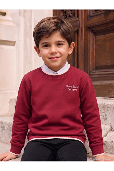 Civil Boys Pike Active 2-5 Years Sweatshirt - Claret Red
