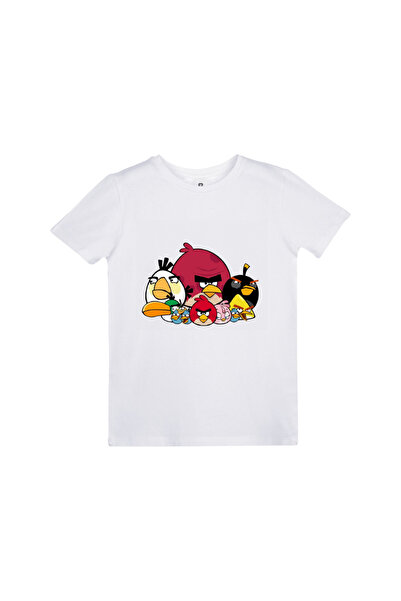 EZ Design تيشيرت أطفال مطبوع بتصميم Angry Birds