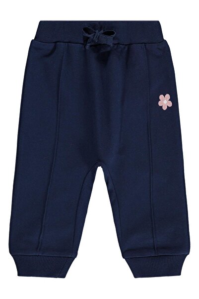 Civil Baby Floral Embroidered Basic 6-18 Months Sweatpants - Navy Blue