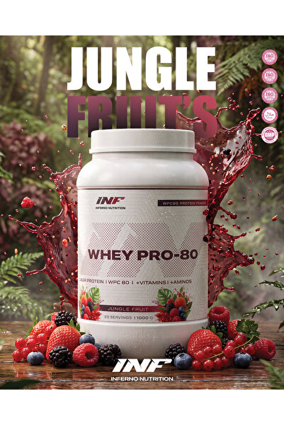 Inf WHEY PRO - 80 1KG PROTEİN TOZU ( JUNGLE FRUIT-ORMAN MEYVELİ ) 33 SERVINGS