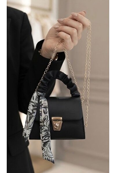 addy Scarf Detailed Drawstring Crossbody Shoulder and Hand Bag