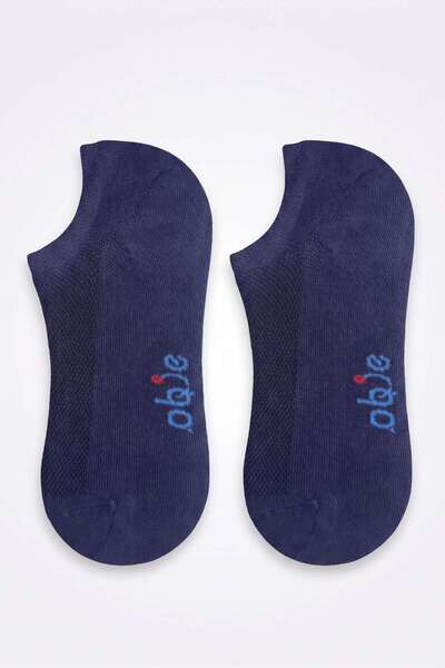 OBJE Women's Navy Blue Sneaker Socks
