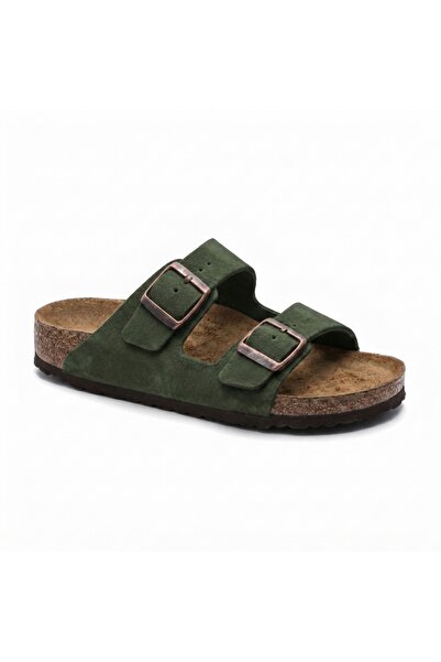 Bequemere Mc205 Green Genuine Suede Leather Double Buckle Unisex Orthopedic C...