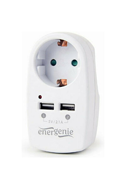 Energenie EG-ACU2-02 Μονή Εξωτερική Πρίζα Ασφαλείας Λευκή
