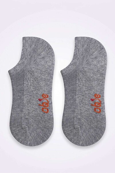 OBJE Women's Gray Melange Sneaker Socks