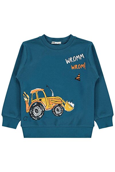 Civil Boys Scoop Printed 2-5 Years Old Sweatshirt Km - Green