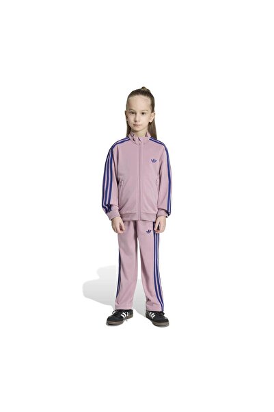 adidas HZ6597-C Παιδικό Σετ Φόρμας Firebird Ts Μωβ