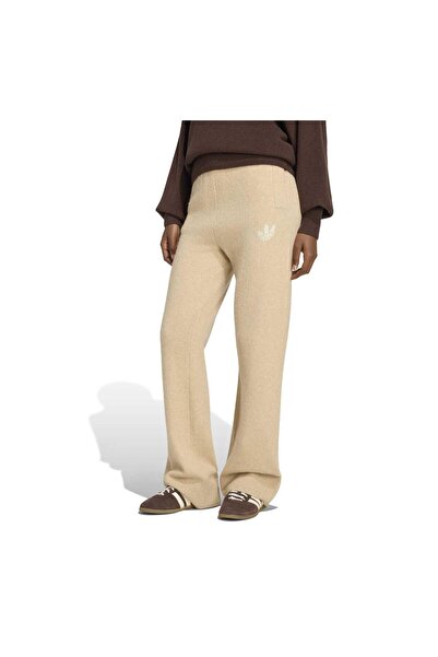 adidas Ia4438-K Ess Knıt Pant Women's Sweatpants Beige