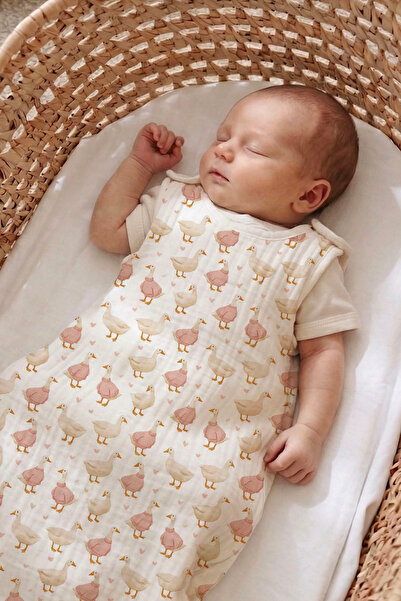 Tuğba Kuğu 4 Layer Muslin 1.2 Tog Baby Sleeping Bag (0-18 Months) - Cute Goose