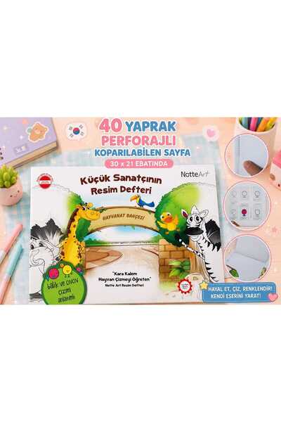 Notte 40 YAPRAK KOPARILABİLİR RESİM DEFTERİ 2 ADET