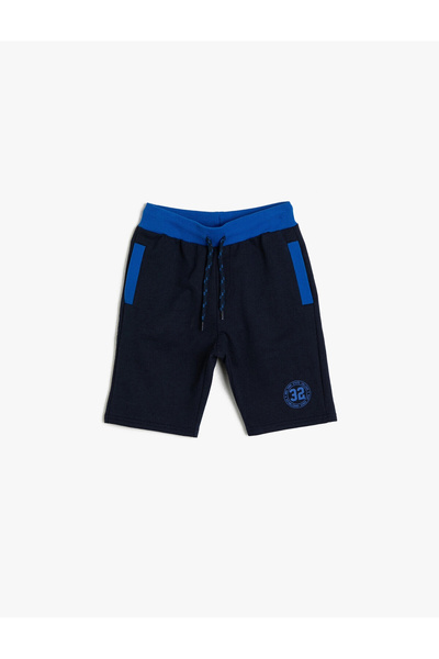 Koton Printed Shorts Contrast Color with Pockets