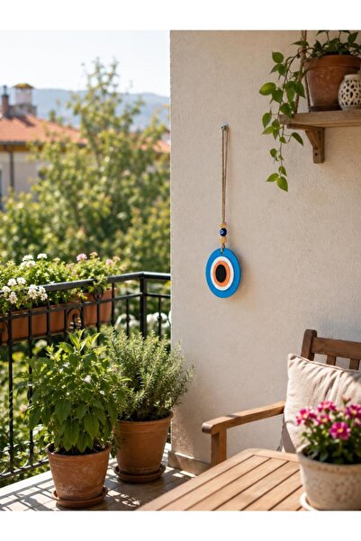 Hd Marketim Plastik Nazar Boncuğu Dikiz Aynası Süsü Duvar Dekoru Ağaç Süsü