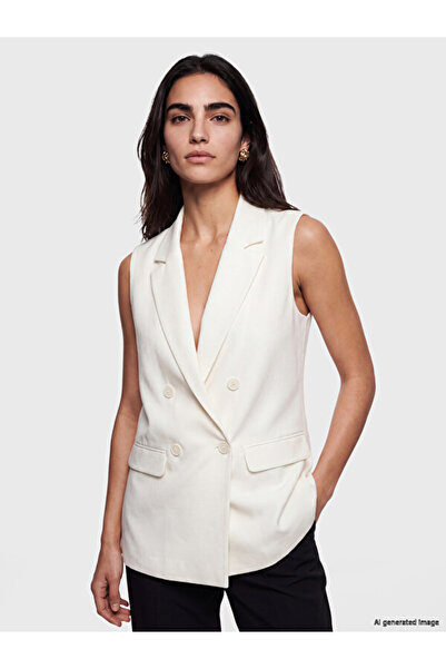 LC Waikiki Esvab • Modern & Distinctive Double-Breasted Roba Collar Women's C...