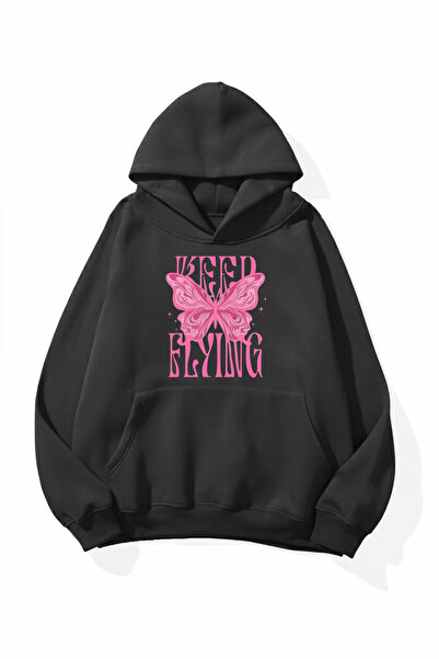 uyguntarz Unisex Soft Textured Nobility Printed Design Oversize 3 Thread Hood...