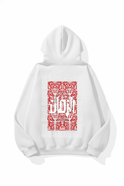 uyguntarz Unisex Soft Textured Talisman Printed Design Oversize 3 Thread Hood...