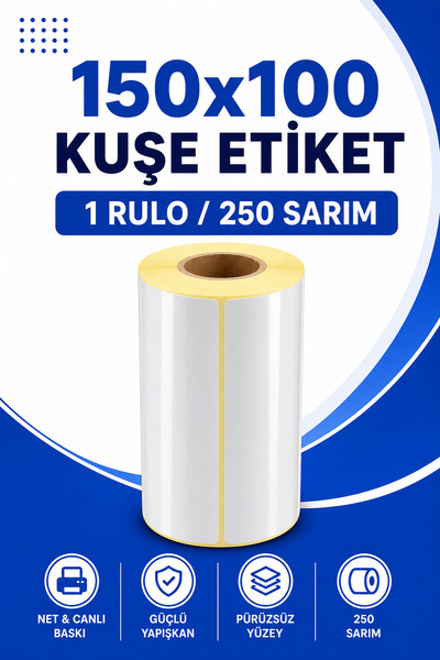 Küresel Etiket Barkod 150X100Mm Artistic Label |   1 Roll |   250 Sarım |   S...