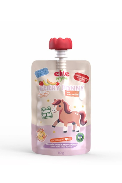 OG natural Berry Pony Organik Karışık Meyve Püresi 110gr
