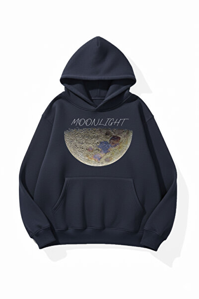 uyguntarz Unisex Soft Textured Real Moonlight Printed Design Oversize 3 Threa...