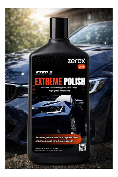 Zerox 473 مل -الخطوة الثانية إكستريم بوليش – ملمع تحضيري قبل الشمع ومعزز لمعا...