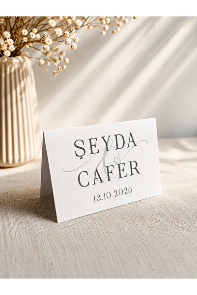 Kişiye Özel Masa Kartı | Düğün Nişan Söz Nikah Masa İsimliği - 10x15 cm 20 adet