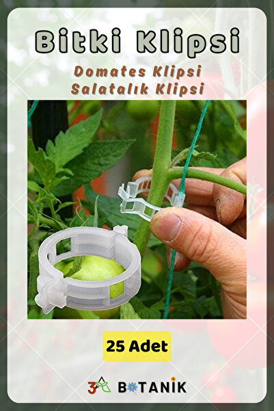 3A BOTANİK Bitki Destek Klipsi, Askı Klipsi, Sera Sebze Fide Bağlama Klipsi, ...