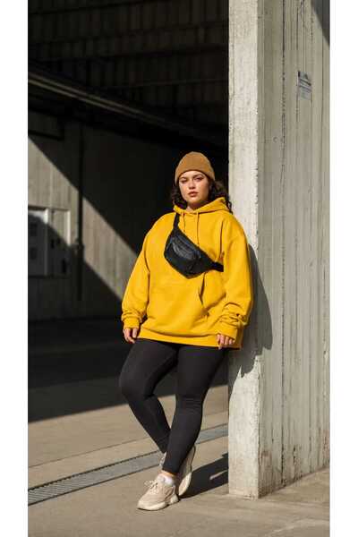 BENROMA SWEATSHIRT UNISEX MĂRIME MARE, BUMBAC PEȘTUIT CU 3 FIPI, MQ4