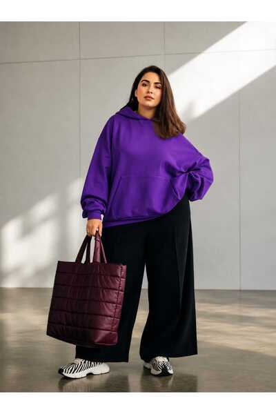 BENROMA 3 Yarn Combed Cotton Plus Size Unisex Sweatshirt Mq5