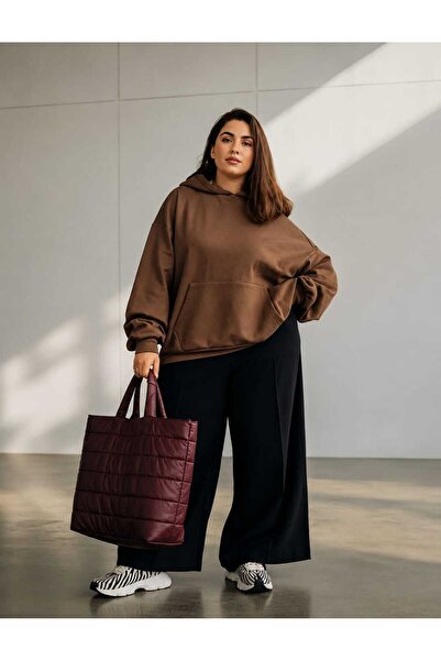 BENROMA 3 Yarn Combed Cotton Plus Size Unisex Sweatshirt Mq5