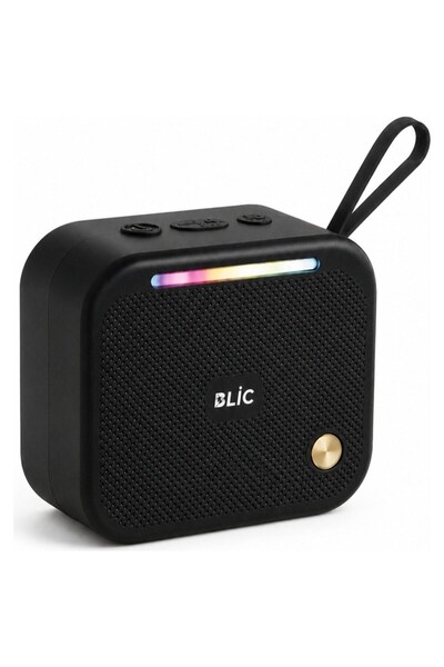 Blic BLS-87 Bluetooth 5.4 Taşınabilir Mini Hoparlör 6W Güçlü Ses LED Işıklı A...